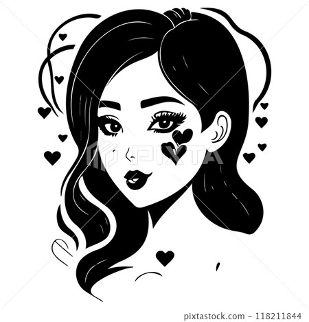 black mom beauty girl illustration black mom beauty girl illustration 118211844