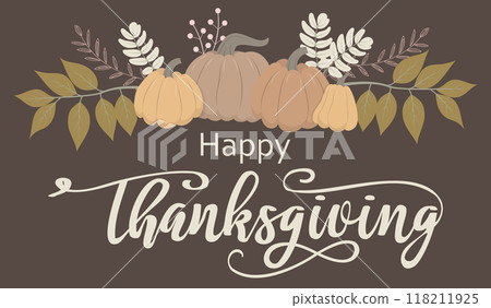 Thanksgiving horizontal card. 118211925