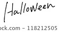 Halloween handwritten characters 118212505