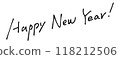 Happy New Year! Handwritten letters 118212506