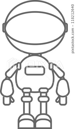Illustration of Robot Icon in Flat Style. Illustration of Robot Icon in Flat Style. 118212640