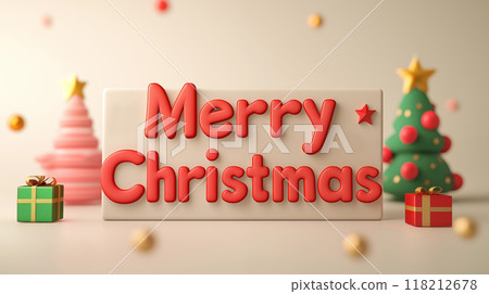 卡通3D圣诞节海报插画字体素材 卡通3D圣诞节海报插画字体素材 118212678