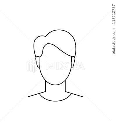 Minimalist black line profile icon on a white background, suitable for representing user identities, avatars, and digital media. Useful in themes like social networks and user interactions. Minimalist black line profile icon on a white background, suitable for representing user identities, avatars, and digital media. Useful in themes like social networks and user interactions. 118212727