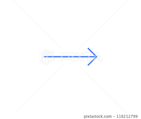 Blue rightward arrow on a white background, representing forward movement, progress, or direction. Ideal for illustrating growth, navigation, or strategy in business and technology. Blue rightward arrow on a white background, representing forward movement, progress, or direction. Ideal for illustrating growth, navigation, or strategy in business and technology. 118212799