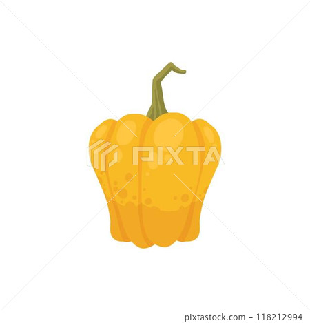 Cartoon pumpkin, halloween squash, fall harvest gourd. Pumpkin, squash and leaves vector symbol illustration. Autumn thanksgiving and halloween pumpkin icon Cartoon pumpkin, halloween squash, fall harvest gourd. Pumpkin, squash and leaves vector symbol illustration. Autumn thanksgiving and halloween pumpkin icon 118212994