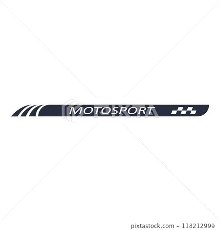 Sports racing stripe. Sports car, moto, boat sticker, striped vehicle tuning bar flat vector illustration icon. Tuning racing sport decal Sports racing stripe. Sports car, moto, boat sticker, striped vehicle tuning bar flat vector illustration icon. Tuning racing sport decal 118212999