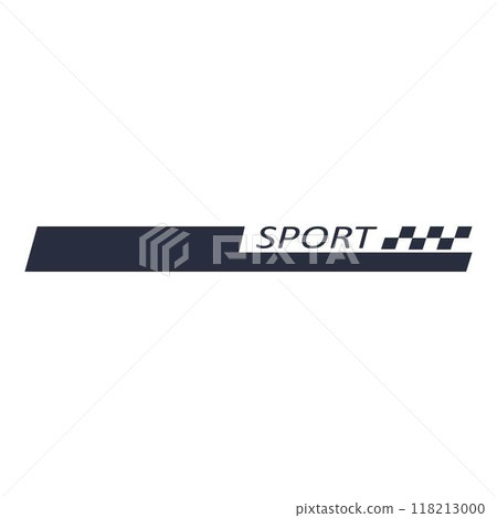 Sports racing stripe. Sports car, moto, boat sticker, striped vehicle tuning bar flat vector illustration icon. Tuning racing sport decal Sports racing stripe. Sports car, moto, boat sticker, striped vehicle tuning bar flat vector illustration icon. Tuning racing sport decal 118213000