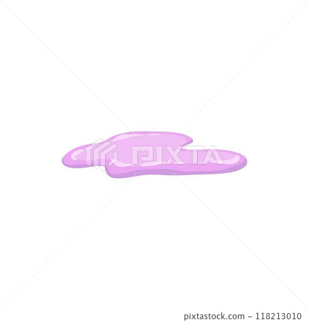 Cartoon sticky slime. Goo liquid slime splatter, mucus splash. Jelly dripping spot flat vector illustration icon 118213010