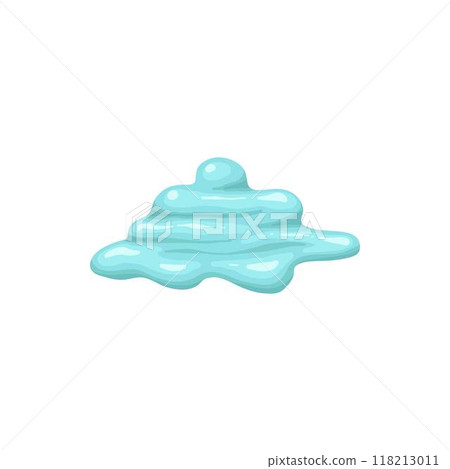 Cartoon sticky slime. Goo liquid slime splatter, mucus splash. Jelly dripping spot flat vector illustration icon Cartoon sticky slime. Goo liquid slime splatter, mucus splash. Jelly dripping spot flat vector illustration icon 118213011