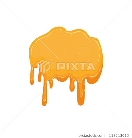 Cartoon sticky slime. Goo liquid slime splatter, mucus splash. Jelly dripping spot flat vector illustration icon Cartoon sticky slime. Goo liquid slime splatter, mucus splash. Jelly dripping spot flat vector illustration icon 118213013