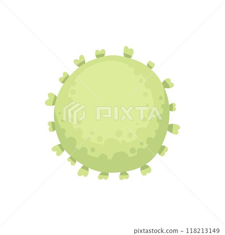 Cartoon bacteria. Biological virus and infectious bacterias. Microbe and allergens, microbiology research icon. Human healthcare neoteric vector 118213149
