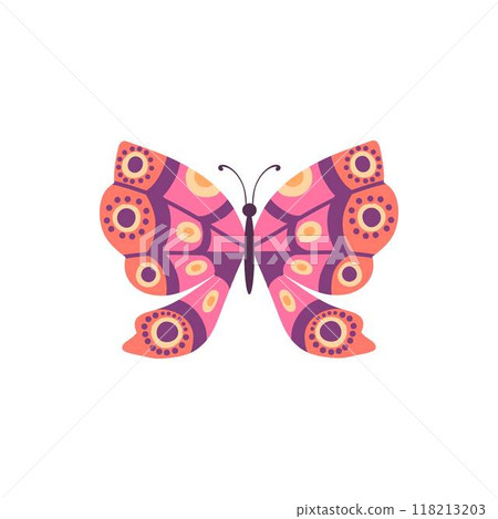 Cute butterfly. Decorative spring butterfly colorful wings. Monarch, moth and dragonfly. Tropical beautiful floral insect flat vector icon. Spring monarch and butterfly, insect animal illustration Cute butterfly. Decorative spring butterfly colorful wings. Monarch, moth and dragonfly. Tropical beautiful floral insect flat vector icon. Spring monarch and butterfly, insect animal illustration 118213203