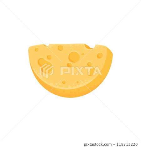 Flat cheese. Delicious dairy product, fresh farm market good. Italian or french cuisine, white and yellow cheese, decent vector icon Flat cheese. Delicious dairy product, fresh farm market good. Italian or french cuisine, white and yellow cheese, decent vector icon 118213220