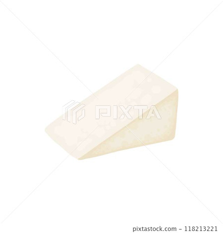 Flat cheese. Delicious dairy product, fresh farm market good. Italian or french cuisine, white and yellow cheese, decent vector icon Flat cheese. Delicious dairy product, fresh farm market good. Italian or french cuisine, white and yellow cheese, decent vector icon 118213221