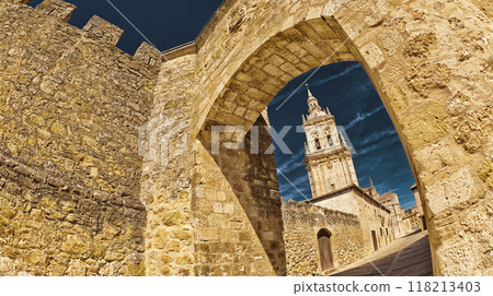 Wall City and Door of San Miguel, El Burgo de Osma, Spain Wall City and Door of San Miguel, El Burgo de Osma, Spain 118213403