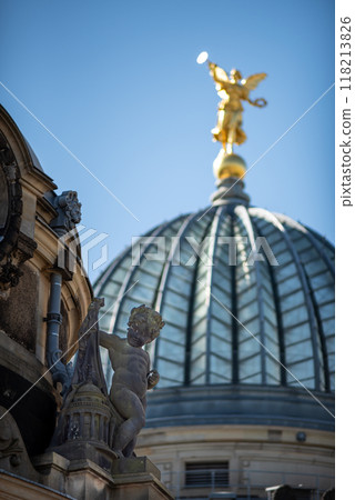 Dresden Academy of Fine Arts university of visual arts located on Bruhl's Terrace in Dresden, Saxony, Germany 118213826