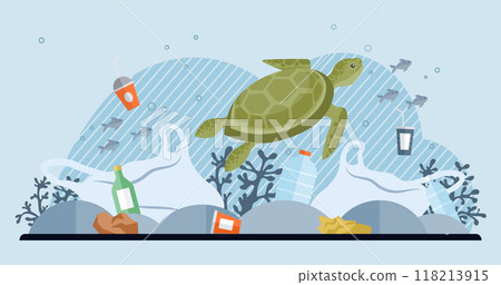 Waste pollution vector illustration. Climate change is exacerbated by increasing levels waste pollution The waste pollution concept emphasizes need for sustainable waste management solutions Waste pollution vector illustration. Climate change is exacerbated by increasing levels waste pollution The waste pollution concept emphasizes need for sustainable waste management solutions 118213915