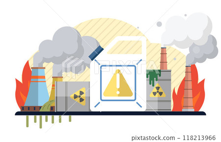Waste pollution vector illustration. Zero waste communities strive to achieve minimal waste generation and maximize resource efficiency Waste pollution has far reaching consequences including 118213966