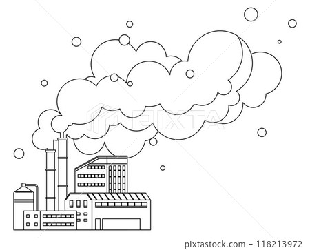 Factories vector illustration. Pollution, disruptor in environmental story, challenges resilience ecosystems Eco-processes, silent stewards, work diligently to offset impact industrialization 118213972