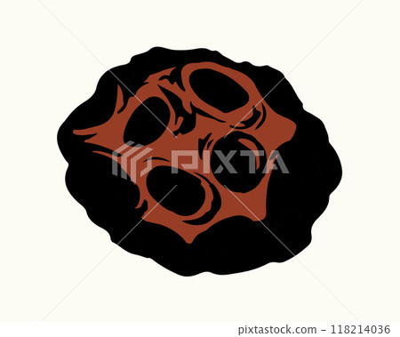 Vector drawing. Small Asteroid in the sky Vector drawing. Small Asteroid in the sky 118214036