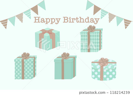 Birthday present illustration Birthday present illustration 118214239