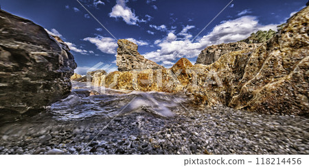 Beach of El Portizuelo, Spain 118214456