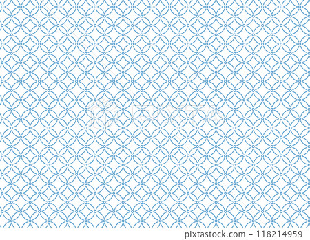 Shippo pattern. Traditional Japanese pattern, seamless pattern. Simple geometric pattern. 118214959