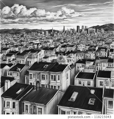 Packed streetscape Packed streetscape 118215043