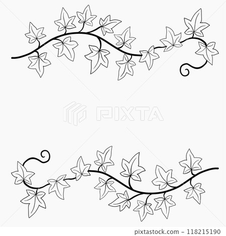 Floral ivy drawing decorative ornament flat design. 118215190