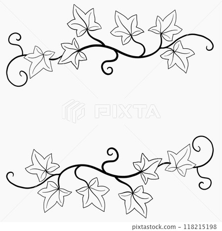 Floral ivy drawing decorative ornament flat design. 118215198