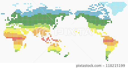 Circle shape world map on white background. Circle shape world map on white background. 118215199