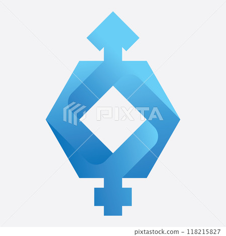 diagonal icon logo gender 118215827