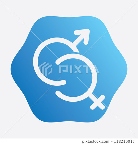 diagonal icon logo gender 118216015