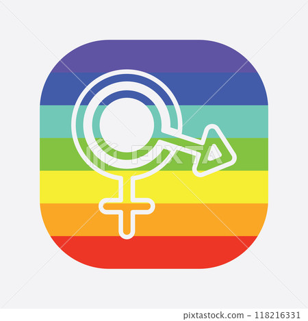 male and female gender logos 118216331