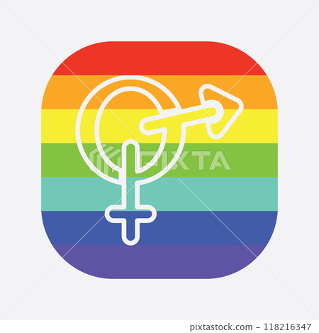 male and female gender logos 118216347