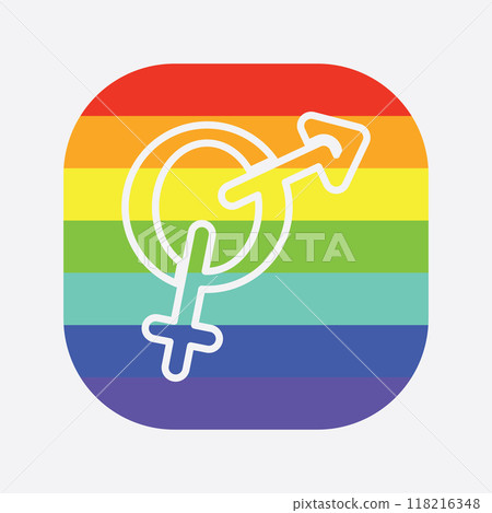 male and female gender logos 118216348
