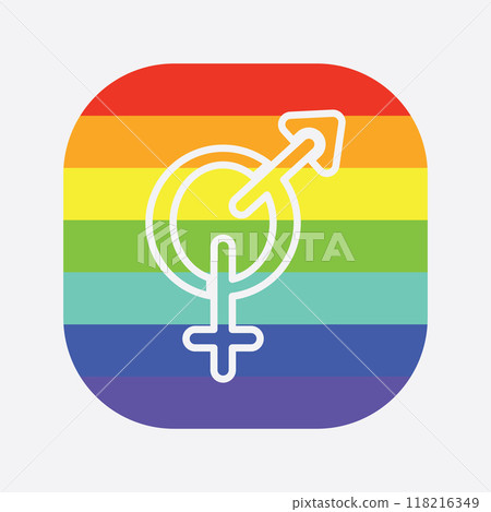 male and female gender logos 118216349