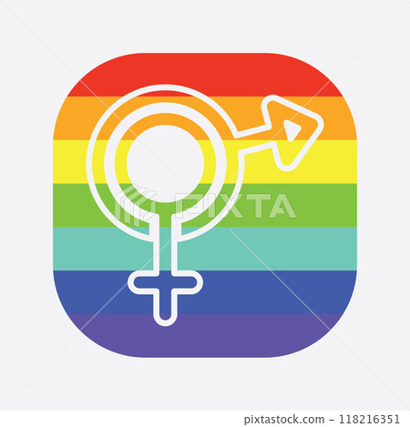 male and female gender logos 118216351