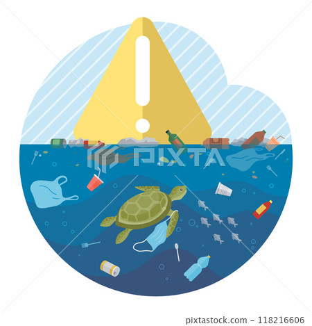 Ocean pollution vector illustration. The ocean pollution concept sheds light on interconnected nature environmental issues Ecological systems suffer as result pervasive underwater pollution Ocean pollution vector illustration. The ocean pollution concept sheds light on interconnected nature environmental issues Ecological systems suffer as result pervasive underwater pollution 118216606