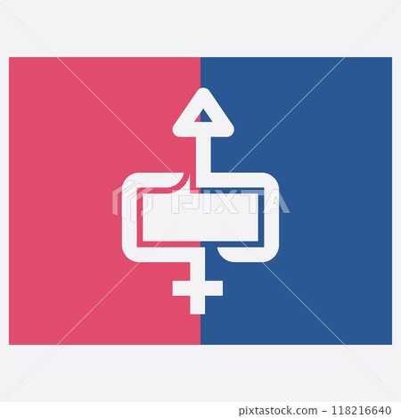male and female gender logos 118216640