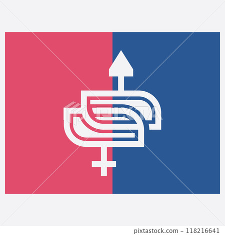 male and female gender logos 118216641