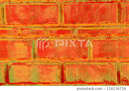 Smooth brickwork, changed colors, carp background in soft pastel colors. Smooth brickwork 118216716