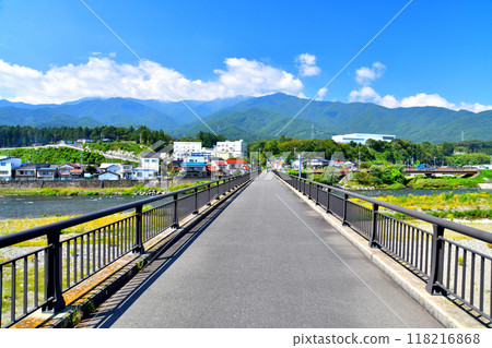 塔之島大橋/從天龍川眺望關天爸爸花園（長野縣伊那市） [2024.9] 118216868