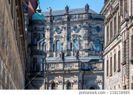 Dresden Cathedral of the Holy Trinity (Katholische Hofkirche) at Theaterplatz in Dresden, Saxony, Germany Dresden Cathedral of the Holy Trinity (Katholische Hofkirche) at Theaterplatz in Dresden, Saxony, Germany 118216985
