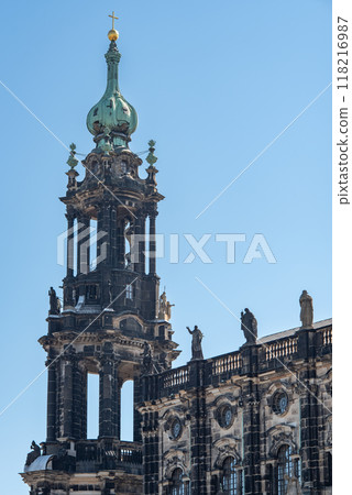 Dresden Cathedral of the Holy Trinity (Katholische Hofkirche) at Theaterplatz in Dresden, Saxony, Germany 118216987