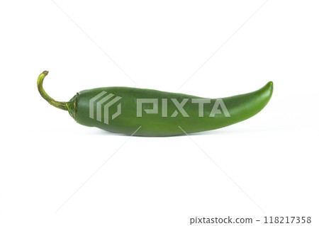 Green pepper isolated on white background 118217358