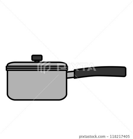 附蓋單手鍋簡單插畫 118217405