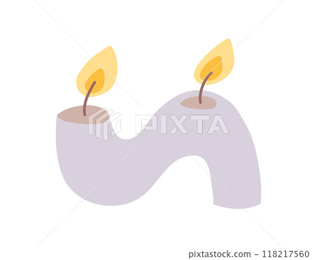 Doodle burning dopamine style aesthetics candle. Hand-drawn pink candlestick decor isolated on white background. Holiday, Valentines Day, Birthday, Christmas, church symbol. Vector festive Doodle burning dopamine style aesthetics candle. Hand-drawn pink candlestick decor isolated on white background. Holiday, Valentines Day, Birthday, Christmas, church symbol. Vector festive 118217560