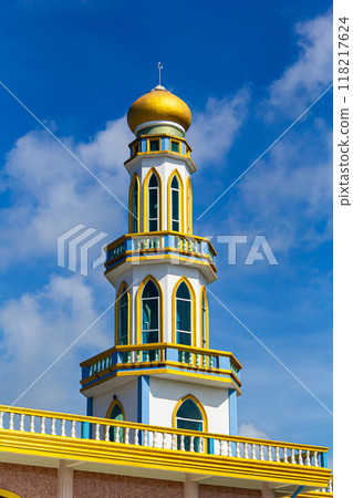 Muslim mosque in blue sky 118217624