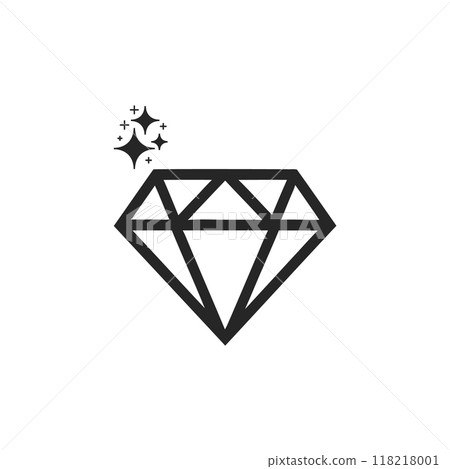 Diamond Icon. shinny diamond 118218001